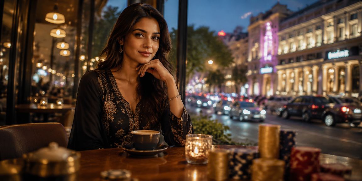 Live casino dealer interacting with players online